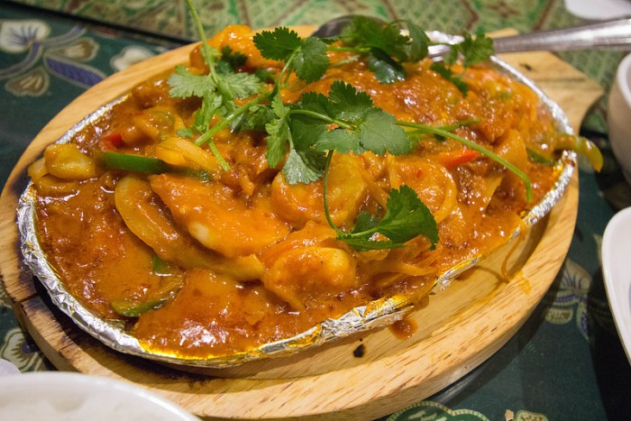 sizzling belacan prawn