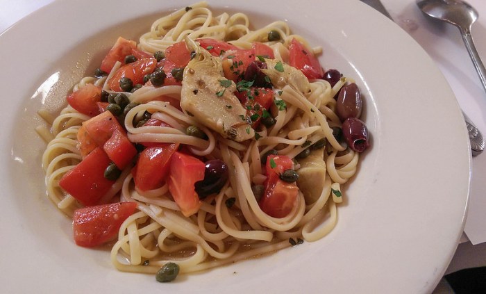 linguine alla erbe con verdure