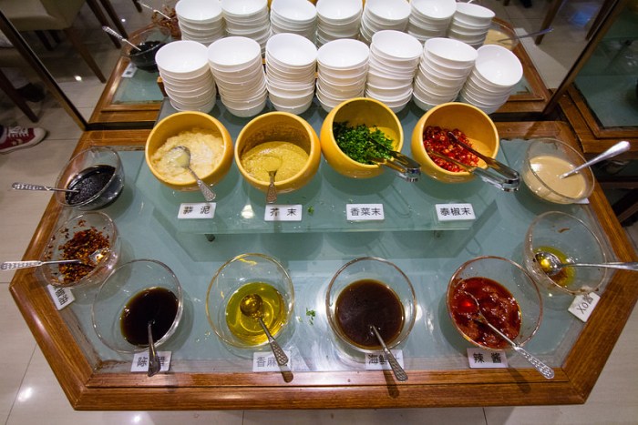 orient king of dumplings - sauce bar